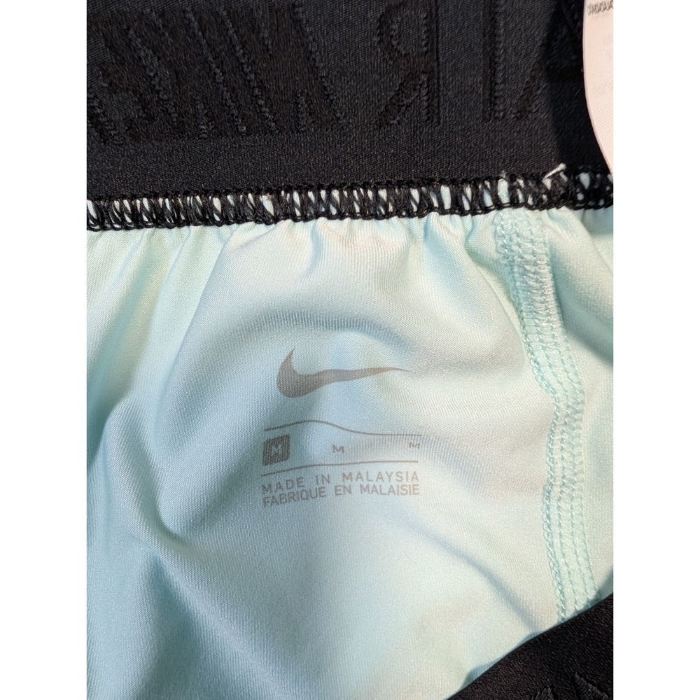 Nike Womens‎ Air Running Shorts Medium Teal Black CT7366-336 - Picture 2 of 9